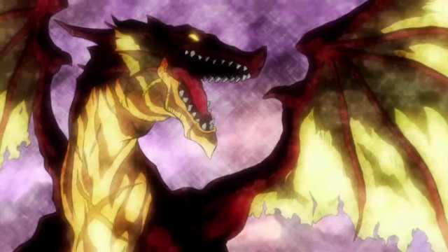 Dragon large head fire body free wallpaper - medium preview image