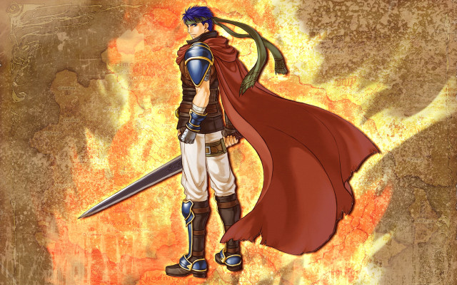 Man armor sword fire flames #3 free wallpaper - medium preview image