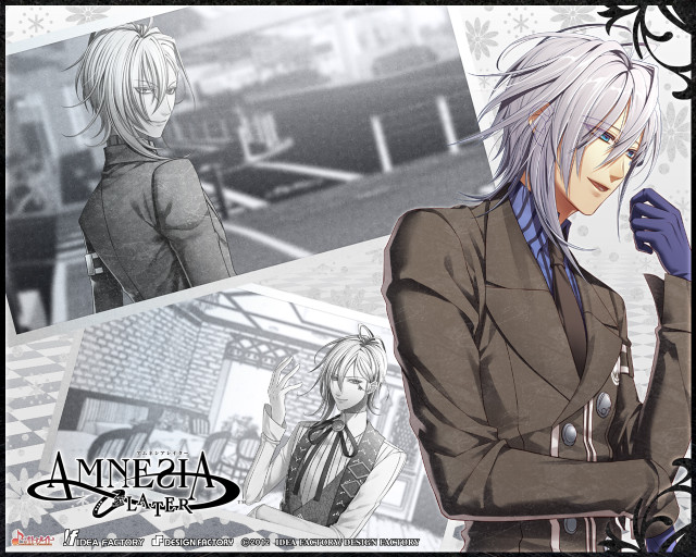 Anime whitehair blackjacket blueeyes formal free wallpaper - medium preview image