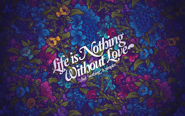 Colorful floral background quote life #2 free wallpaper - medium preview image
