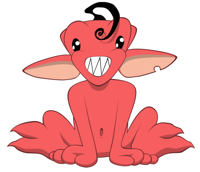 Cartoon character big toothy smile free wallpaper - medium preview image