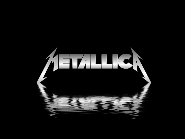 Metallic logo black background water free wallpaper - medium preview image