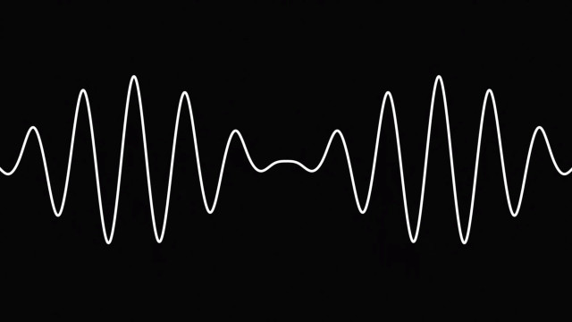 Black background white sound line free wallpaper - medium preview image