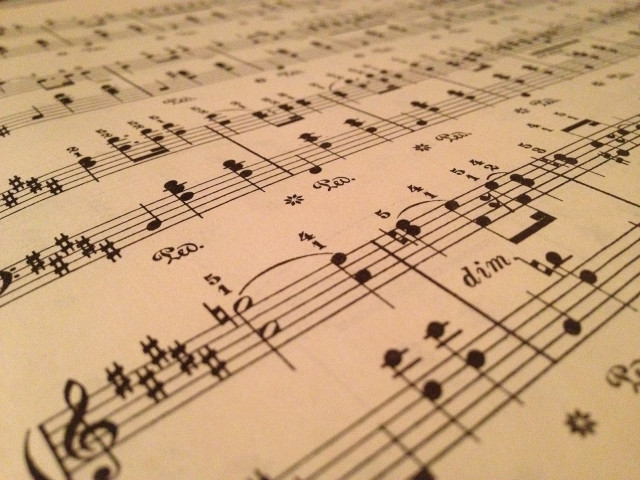 Music sheet musical notes composition free wallpaper - medium preview image