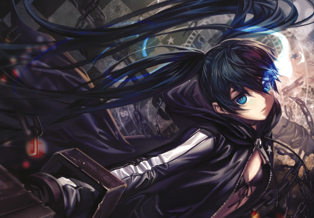 Anime character long hair blue #3 free wallpaper - medium preview image