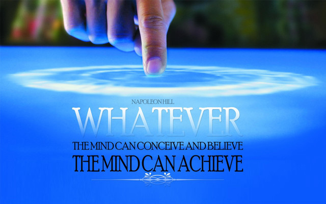 Hand touching blue surface whatever free wallpaper - medium preview image
