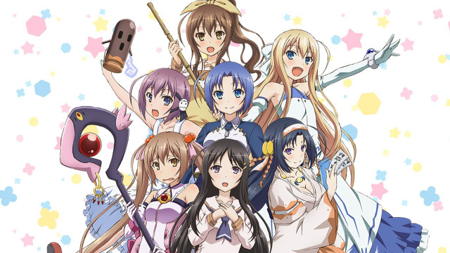 Anime girls stars white background free wallpaper - medium preview image