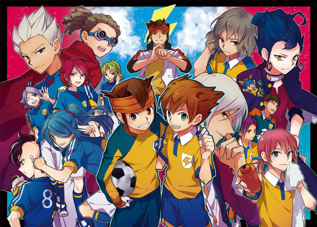 Anime characters soccer ball sky free wallpaper - medium preview image