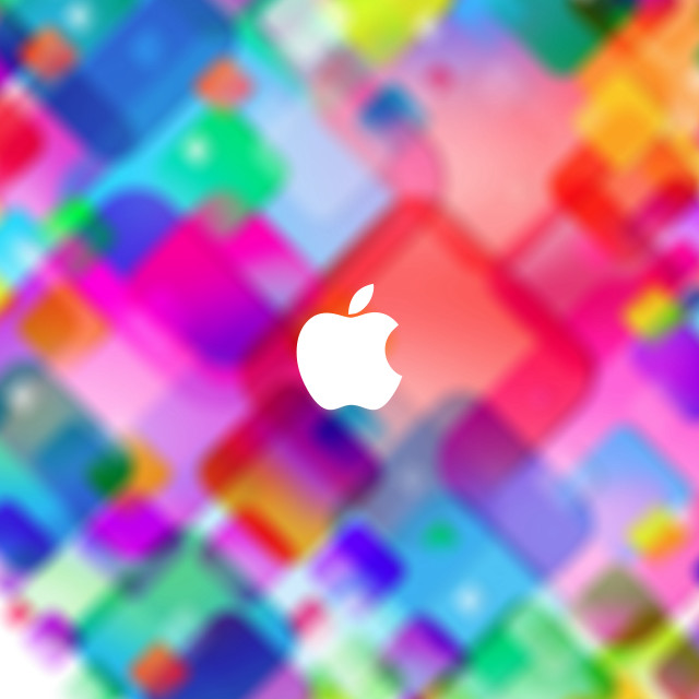 Colorful apple background squares chromatic free wallpaper - medium preview image