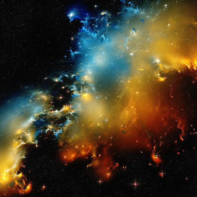 Colorful space filled with stars #3 free wallpaper - medium preview image