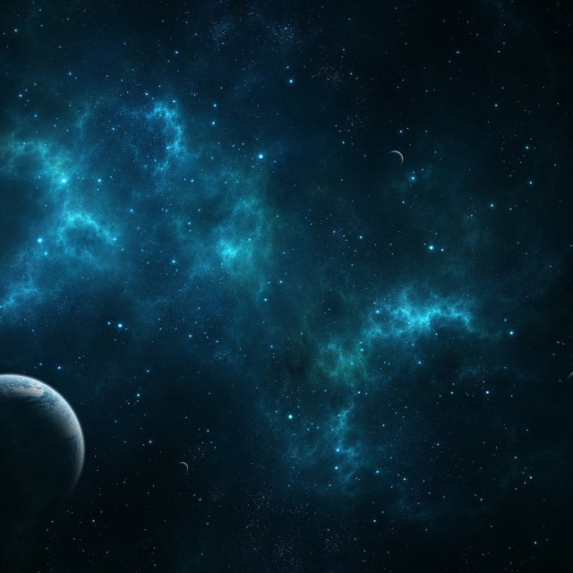Space scene planet stars distant free wallpaper - medium preview image
