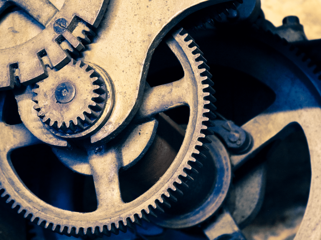 Close up clock gears dial #3 free wallpaper - medium preview image