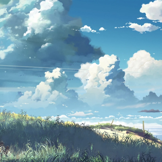 Person hill horse background clouds free wallpaper - medium preview image