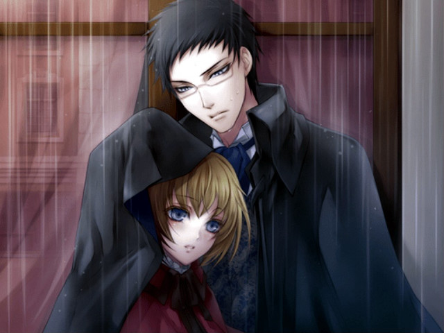Couple people standing room rain free wallpaper - medium preview image