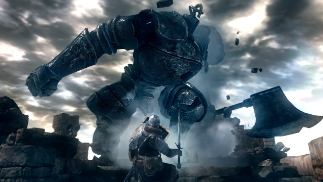 Giant robot and man in free wallpaper - medium preview image