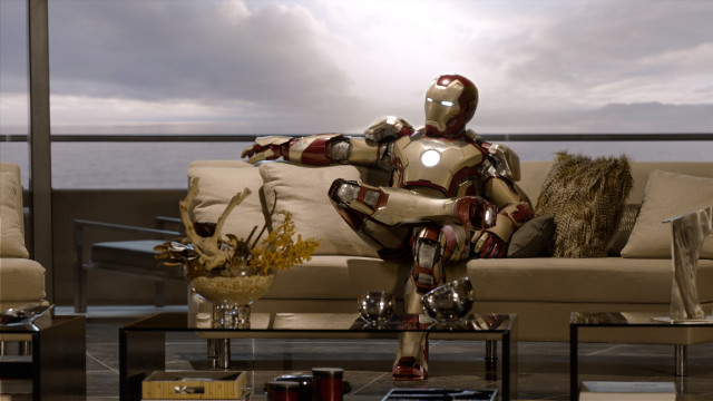 Living room couch robot statue free wallpaper - medium preview image
