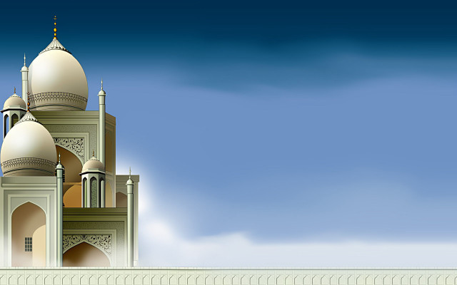 White building clock tower blue free wallpaper - medium preview image