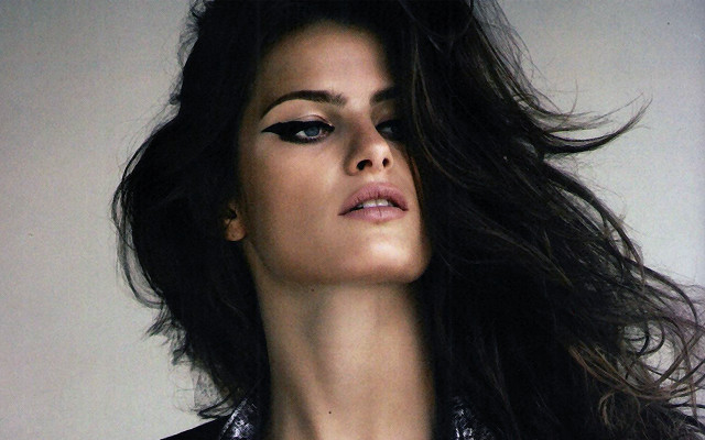 Woman long hair black jacket #6 free wallpaper - medium preview image