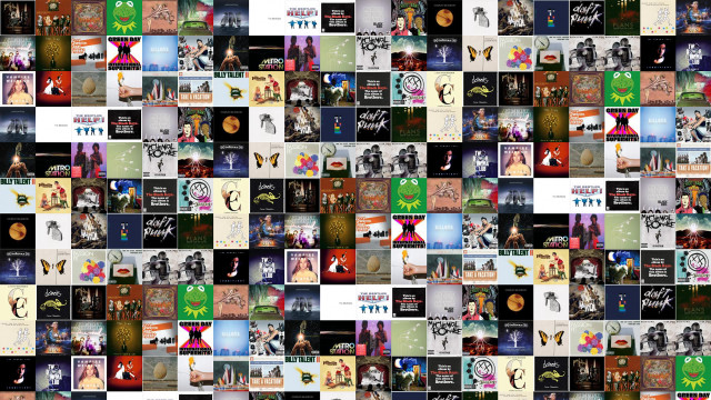 Collage books people clock wall free wallpaper - medium preview image