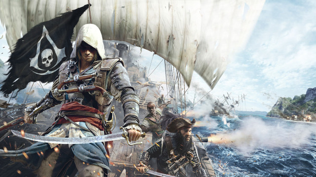 Pirate sword boat video game free wallpaper - medium preview image