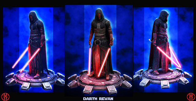 Lightsaber person dark room blue free wallpaper - medium preview image