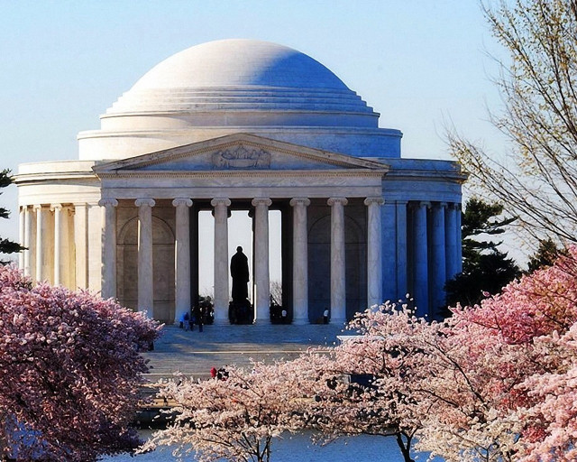 Large white building dome pillars free wallpaper - medium preview image