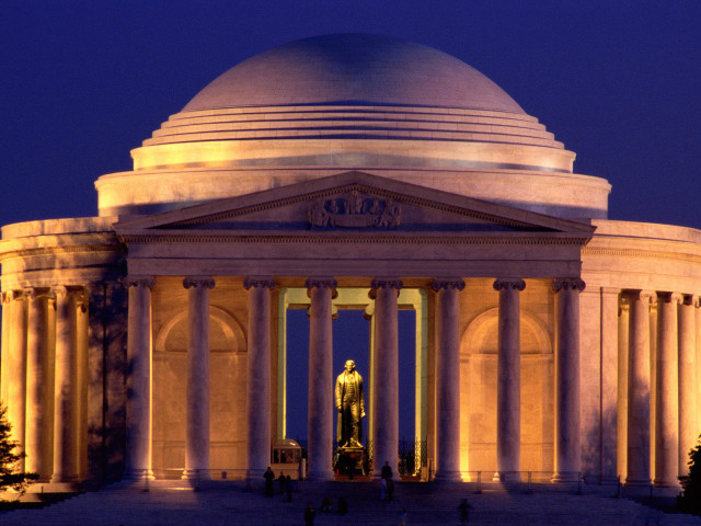 Large white building night dome free wallpaper - medium preview image