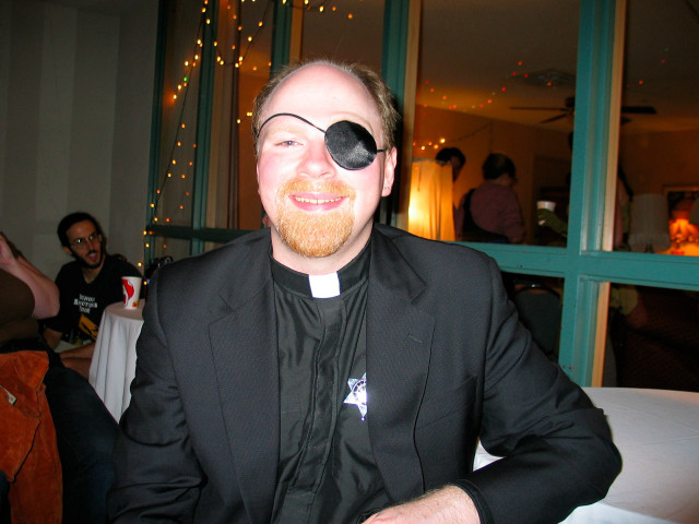 Man fake eyepatch black nose free wallpaper - medium preview image