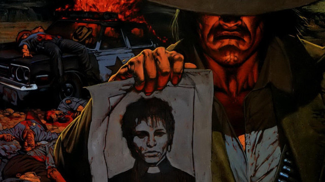 Man holding picture blood face free wallpaper - medium preview image