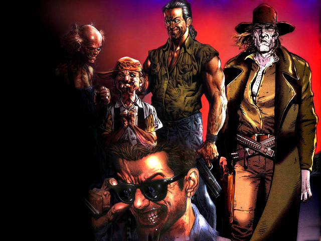 Group man hat sunglasses standing free wallpaper - medium preview image