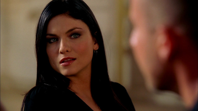Woman blackhair blueeyes man blackshirt free wallpaper - medium preview image