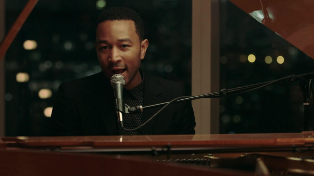 Man suit tie piano microphone free wallpaper - medium preview image