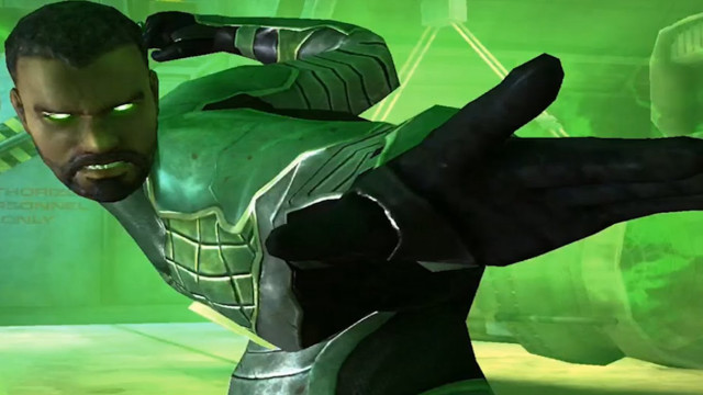 Man green suit hands on free wallpaper - medium preview image