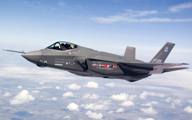 Fighter jet flying clouds blue #3 free wallpaper - medium preview image