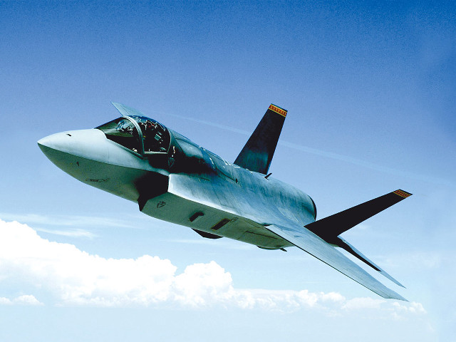 Jet flying blue sky clouds #2 free wallpaper - medium preview image
