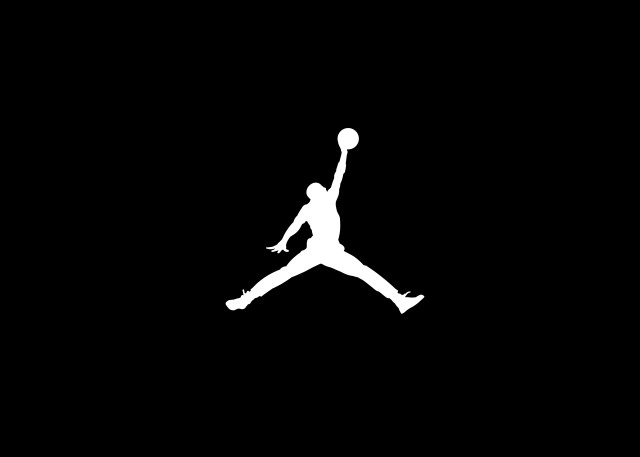 Basketball player dunking jump black free wallpaper - medium preview image