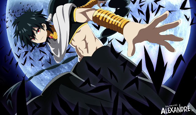 Man sword fullmoon night sky free wallpaper - medium preview image