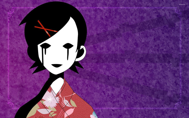 Woman cross purple background frame free wallpaper - medium preview image