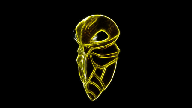 Yellow mask black background dark free wallpaper - medium preview image