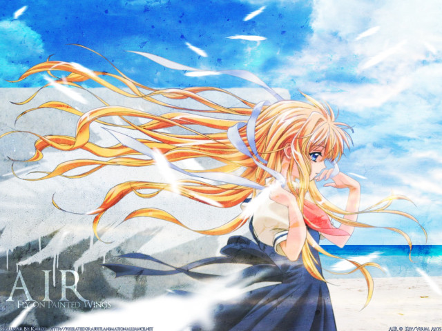 Woman long hair beach sky free wallpaper - medium preview image