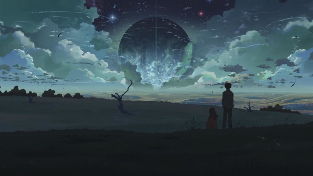 Man child sky stars clouds free wallpaper - medium preview image