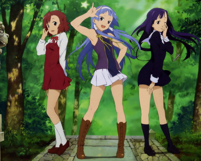 Anime girls woods hands hips free wallpaper - medium preview image