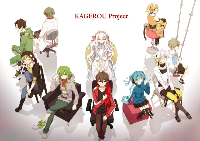 Kagerou project group people sitting free wallpaper - medium preview image