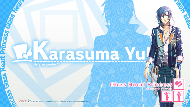 Karasuma yu blue background hologram free wallpaper - medium preview image