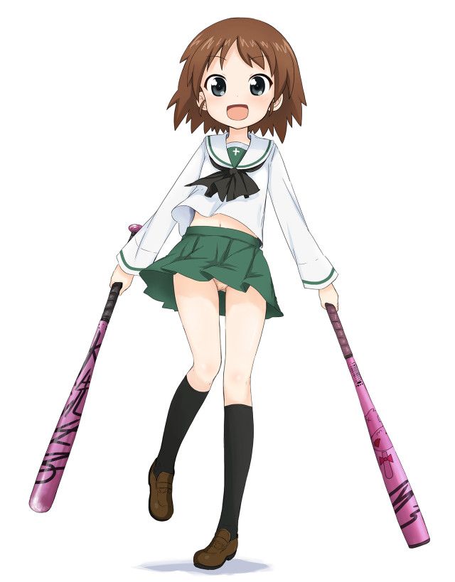 Girl skirt shirt baseball bats free wallpaper - medium preview image