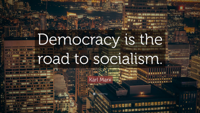 Democracy city skyline quote tokyo free wallpaper - medium preview image
