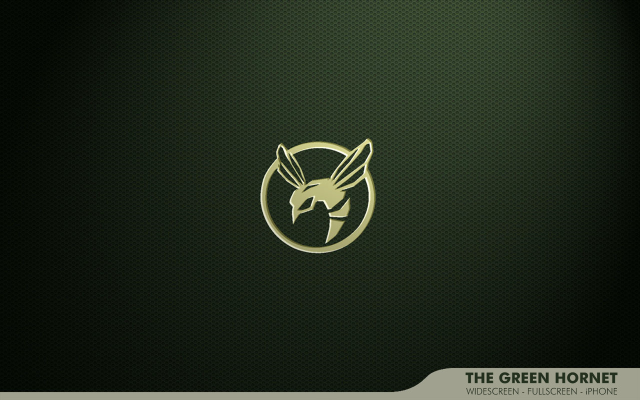 Green hornet gold emblem polka free wallpaper - medium preview image
