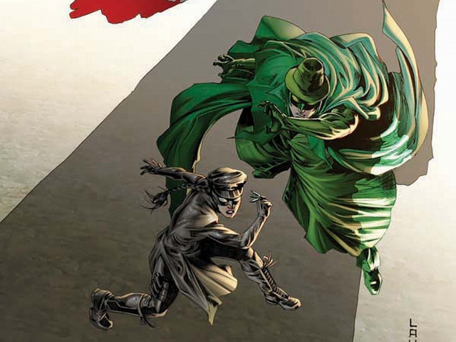 Comic battle woman man green free wallpaper - medium preview image