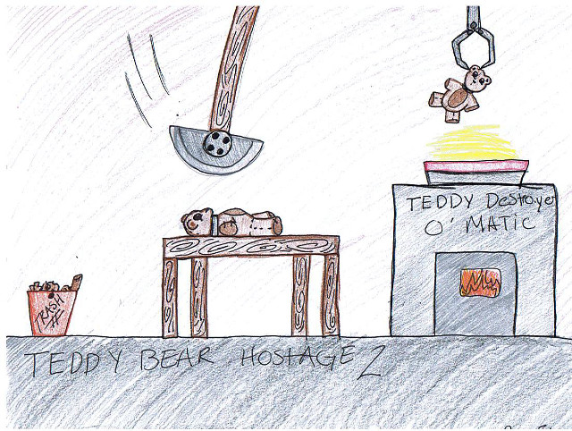 Teddy bear hanging ceiling table free wallpaper - medium preview image