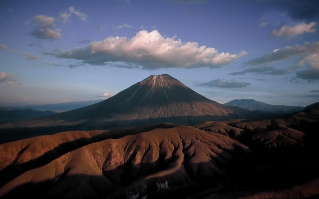 Mountain clouds sky hills above free wallpaper - medium preview image